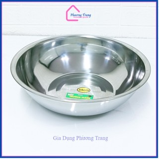 Thau inox Trường Thành cao cấp loại dày, nặng, đẹp, đường kính 16cm - 38cm - Tô inox hàng Việt Nam