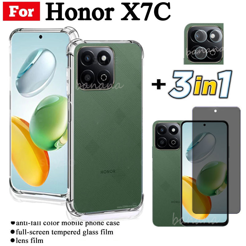 Ốp Điện Thoại Chống Sốc Honor X7C Cho Honor X7A X7B X6B X8B Chống Gián Điệp Bảo Vệ Toàn Diện Kính Cường Lực Bảo Vệ Màn Hình Và Phim Ống Kính