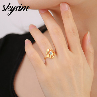 SKYRIM Nhẫn Dát Kim Cương Họa Tiết Dành Cho Nữ