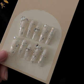 [GOU] 50 Cái / bộ Đế Bằng Móng Tay Kim Cương Giả Lấp Lánh Bạc Pha Lê Trang Trí Móng Tay DIY Chất Liệu Móng Tay Nghệ Thuật Quyến Rũ Phụ Kiện VN