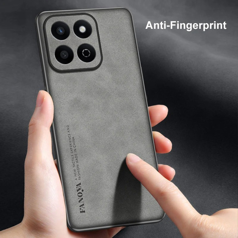 Dành cho Honor X7c Luxury Business Retro Da Cao su mềm TPU Case Cover