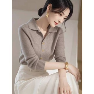 Thời Trang Ve Áo Thời Trang Dệt Kim Cardigan Top Thu Đông Áo Len Áo Rời Lớp Hợp Thời Trang