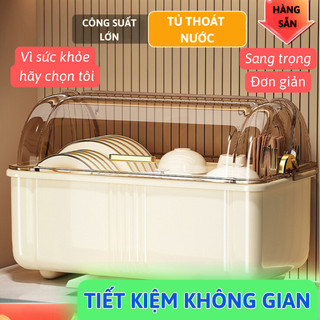 Tủ Nhựa Đựng Chén Bát Có Nắp Đậy Kín Myd.23 Tủ Bếp Chống Côn Trùng Bụi Có Khay Thoát Nước Chống Ẩm An Toàn Cho Sức Khỏe