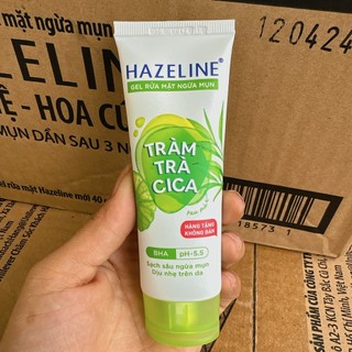 Set 3 Tuýp Sữa Rửa Mặt Haze line Tràm Trà Rau Má 40g/tuýp (Hàng khuyến mãi)