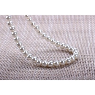 {Fh Fashion} Vòng cổ hạt ngọc trai giả 8mm màu trắng.