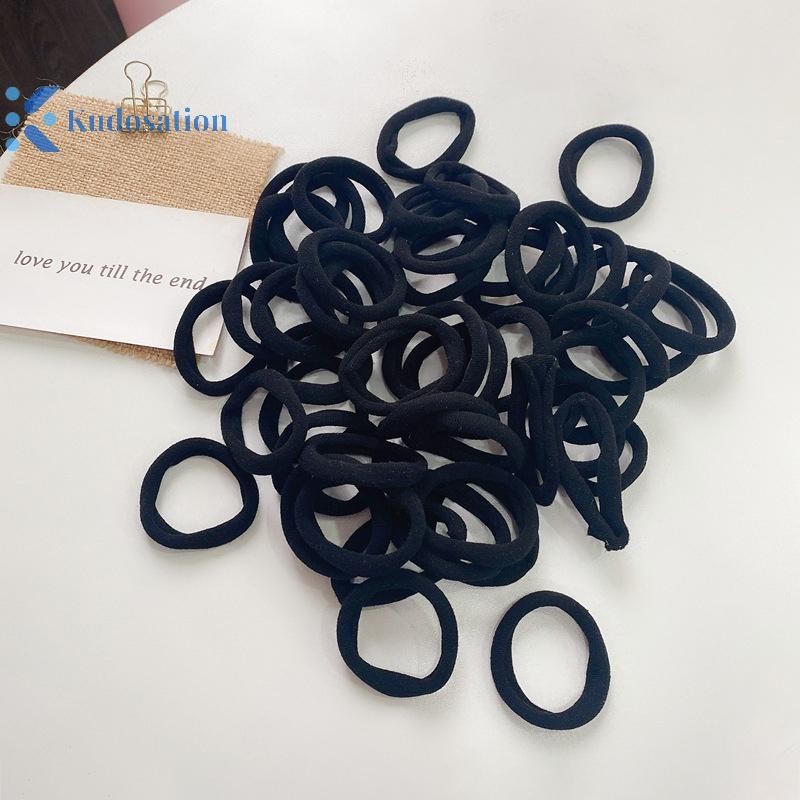Kudosation 50 Cái / bộ Dây Buộc Tóc Co Giãn Bé Gái Phụ Kiện Tóc Nhiều Màu Sắc Nylon Trẻ Em Scrunchie Quà Tặng