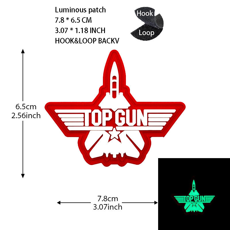 Phụ kiện ngoài trời PVC Dạ quang Velcro Huy hiệu F-BOMB Ba lô Áo khoác Patch