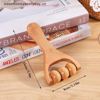 [Savemoneyeveryday] 1PC Máy mát xa con lăn bằng gỗ Cổ, Vai và Chân Dụng cụ mát xa tay đa năng Máy mát xa chân [vn]
