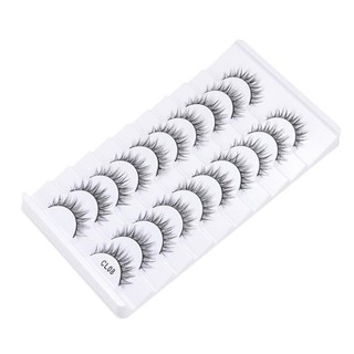 AFTEROF 10 Cặp Lông Mi Giả, Full Strip Handmade Faux Mink Lash, Vẻ Đẹp Natrual Dài Tàn Ác Không Lông Mi Giả Nối Mi Mắt