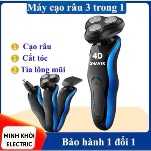 Máy cạo râu cho nam Shaver 4D,tông đơ cạo râu,máy cắt tỉa lông mũi 3 trong 1,máy cạo râu nam kiêm tỉa lông mũi