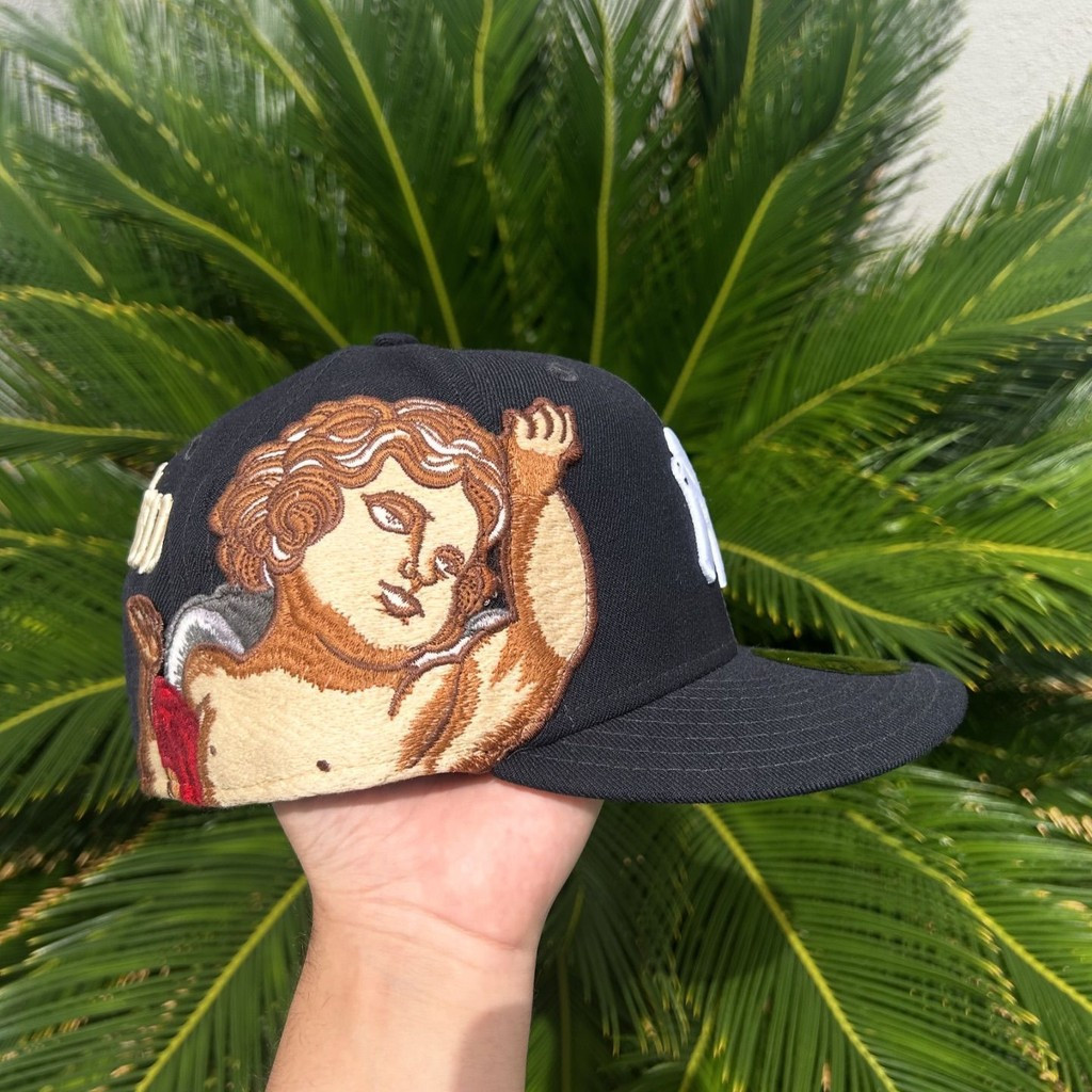 Mới Rra Jon Stan x Los Angeles dodgers đen 59Fifty bên thêu logo thiên thần hoàn toàn đóng mũ bóng chày * * --