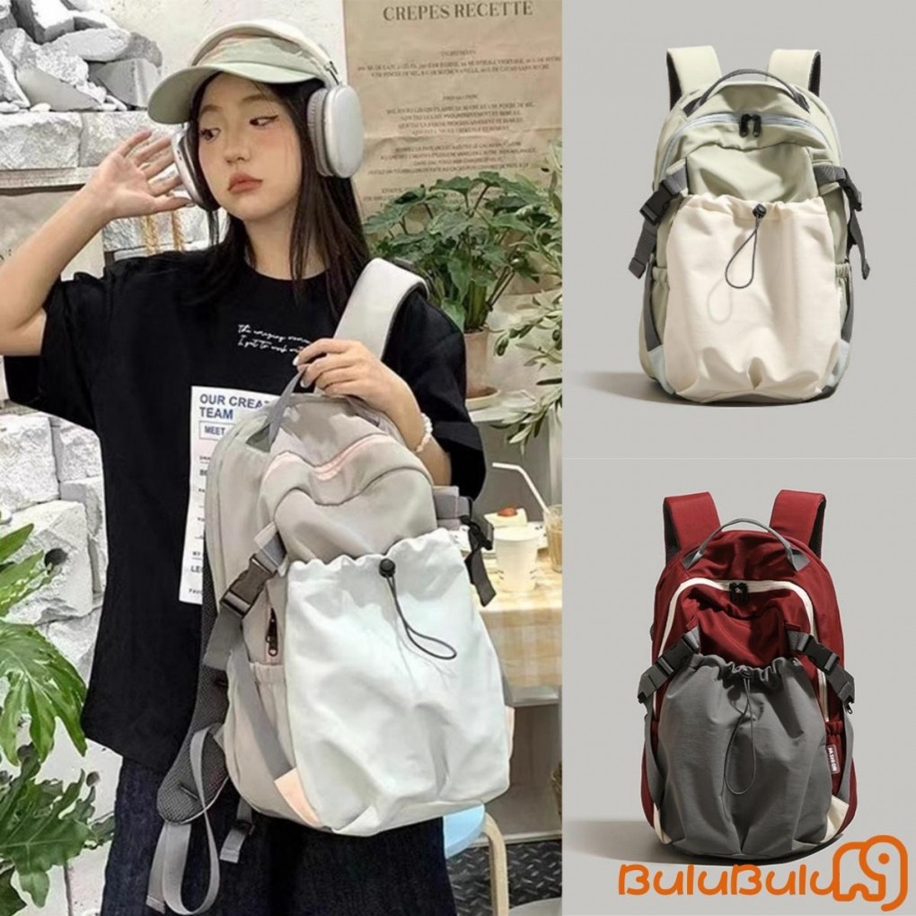 Ba lô thông thường dành cho thanh thiếu niên Người lớn Màu sắc tương phản Túi sách đi học nhẹ Daypack Túi du lịch lớn