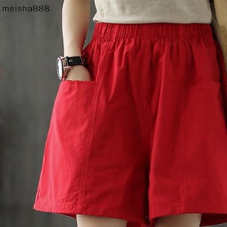 Meisha888 Size Lớn Thường Ngày Rời Sinh Viên Ống Thẳng Bảo Hộ Lao Động Quần Ba Phần Tư Quần Short Cotton Và Vải Lanh Rộng Đẹp
