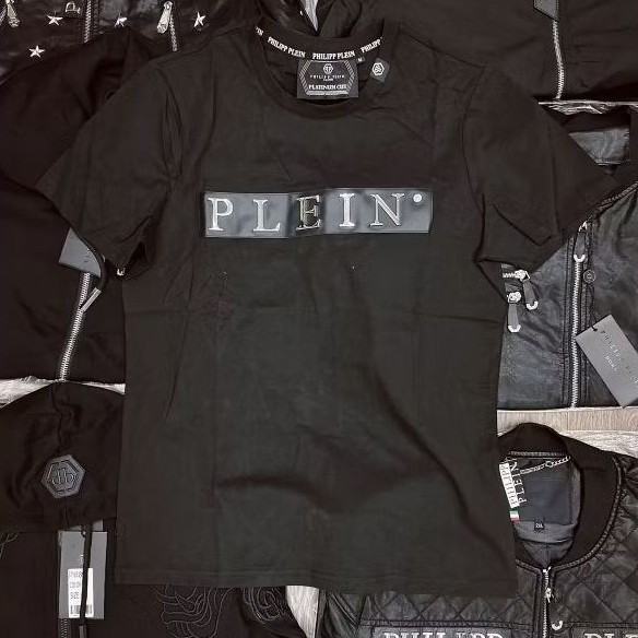 Áo Thun Plein Chữ Sắt KCloset Áo Phông Cotton Dày Dặn Dáng Rộng Nam Nữ