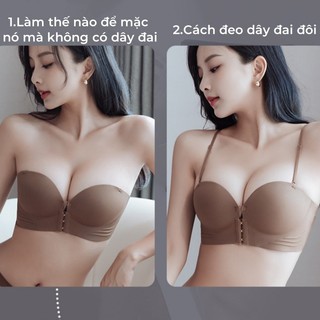 Áo Ngực Nâng Ngực Không Dây,  Cài Trước, Tạo Khe Đẹp, Siêu Nâng Đẩy,Dây đeo Vai đôi