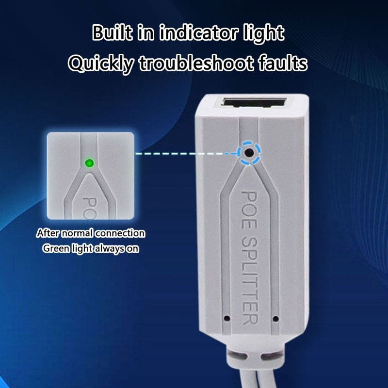 Bộ chia PoE USB C ZYARUKO với đầu ra 48V đến 5V để hỗ trợ phân phối điện hiệu quả 10 100Mbps Gigabit Trans