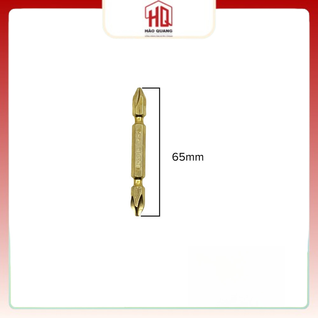 Đầu Bắn Vít Bake PH2 Dài 65mm – Mũi Vít Vàng Bosh Bền Bỉ Cao Cấp