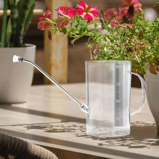 Xô tưới nước OUSXA, Bình tưới vườn bằng thép không gỉ 1,5L / 2L, di động có dấu tích Vòi phun dài Ấm đun nước tưới vườn văn phòng Cây trồng trong nhà
