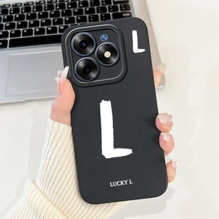 Ốp Silicon TPU Mềm Cho Infinix Hot 40i / Hot 40 Pro Hot40 X6836 X6837 X6528B Vỏ Mờ Họa Tiết Chữ Ốp điện thoại