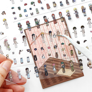 ENWEI 5 Cái [My Little House 10.0 Series] Nhãn dán phong cảnh 3D Chất liệu chống thấm nước Phong cách hoạt hình Album ảnh Nhật ký Công cụ lập kế hoạch Trang trí Nhãn dán văn phòng phẩm