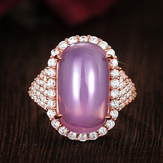 Châu Âu Mỹ ins Phong Cách Mới Nhẫn Zircon Tím Nữ