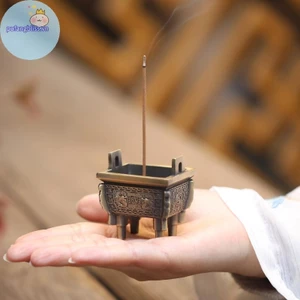 Pufangbliss Trung Quốc Retro Đồng Chân Máy Lư Hương Laser Khắc Rồng Chinoiserie Thủ Công Trang Trí Phù Thủy Hy Sinh Đạo Cụ Trang Trí Bàn Làm Việc VN
