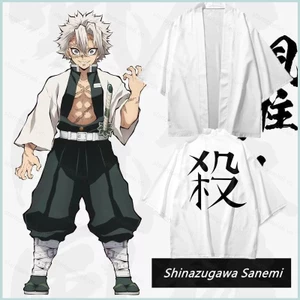 Demon Slayer Shinazugawa Sanemi haori linh mục frock cardigan áo len kimono áo thun Anime tay ngắn hàng đầu