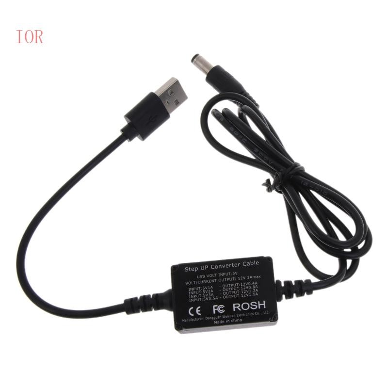 Cáp chuyển đổi dòng IOR USB sang DC Boost 5V sang 12V Dây nguồn điện áp có thể điều chỉnh