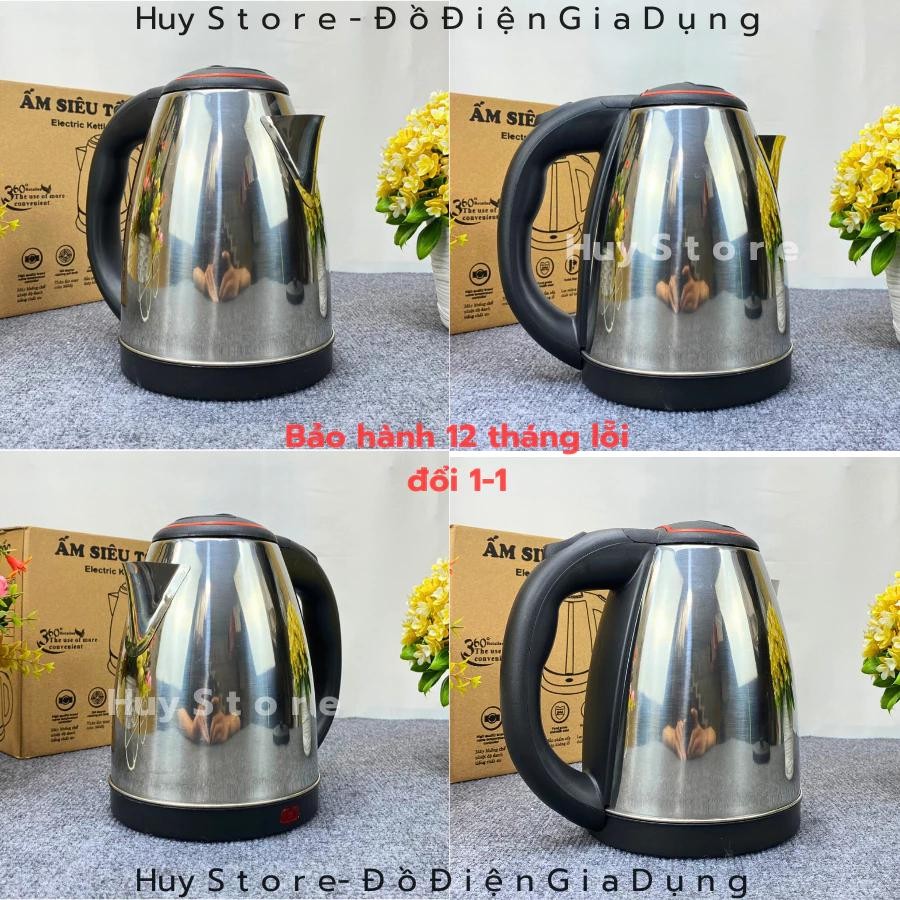 Ấm Siêu Tốc Inox 1,8 Lít, Ấm Siêu Tốc Inox Đun Sôi Siêu Nhanh | Shopee ...