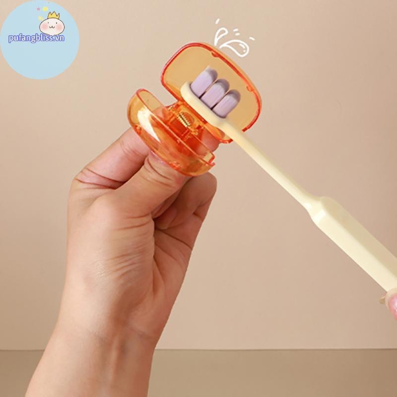 Pufangbliss 1 Chiếc Bàn Chải Đánh Răng Du Lịch Có Bàn Chải Đánh Răng Bảo Vệ Pod Vỏ Bảo Vệ Kẹp Nhựa Di Động Cho Hộ Gia Đình Du Lịch VN