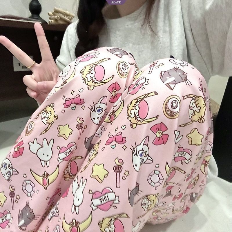 Quần Ngủ Bé Gái Mỹ Mùa Hè Dễ Thương Ins Hoạt Hình Thường Ngày Sinh Viên Ký Túc Xá Nhà Quần Rời [BL]