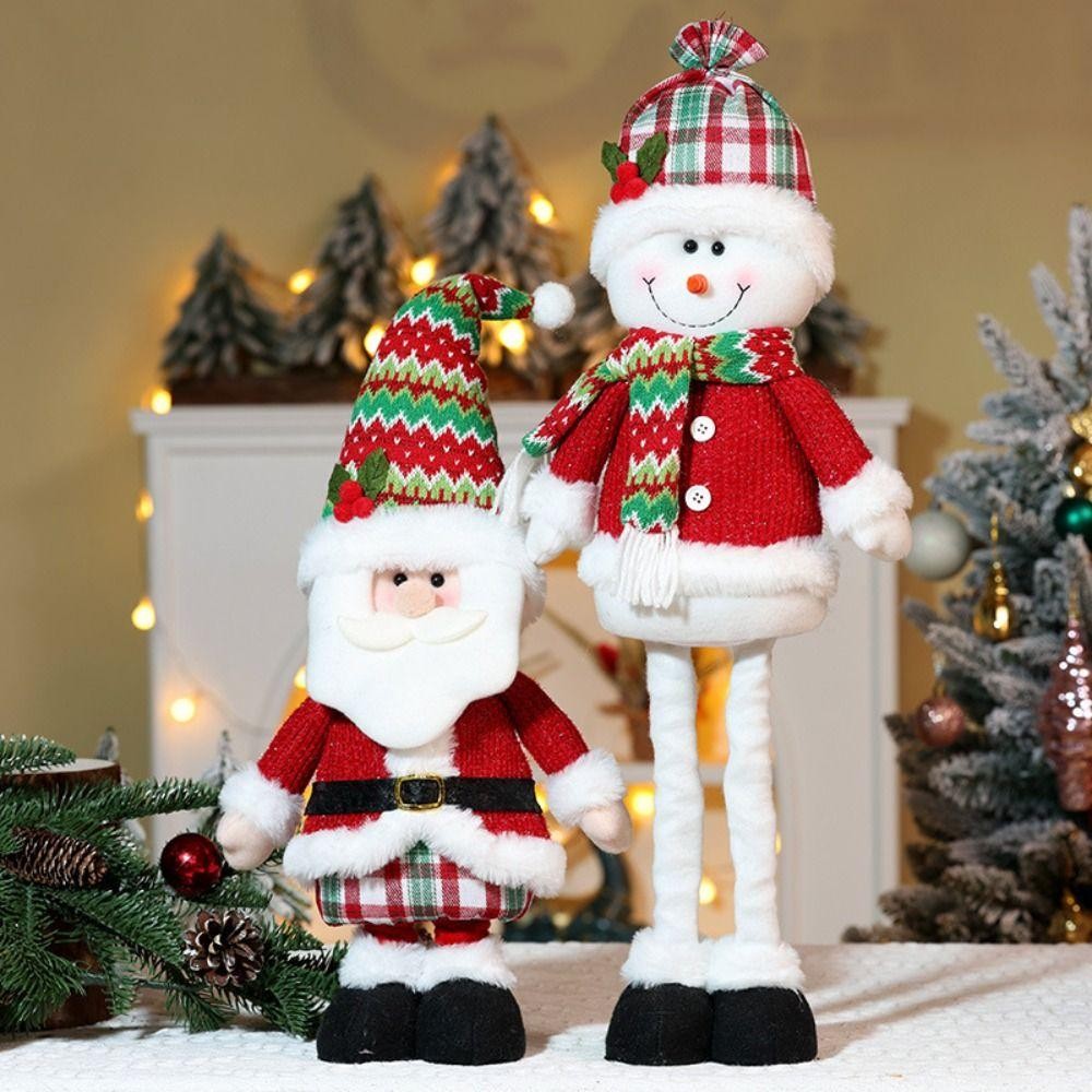 Búp Bê Kính Thiên Văn PWSEND, Giáng Sinh Người Tuyết Ông Già Noel Dệt Kim Nai Sừng Tấm Búp Bê, Cảnh Cửa Sổ Dễ Thương Trang Trí Giáng Sinh Năm Chúc Mừng Christma Quà Tặng Trang Trí Giáng Sinh