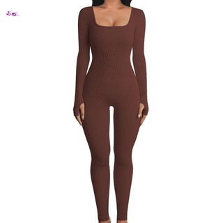 Bộ áo liền quần Yoga One Piece Bộ áo liền quần thể thao dài tay có gân