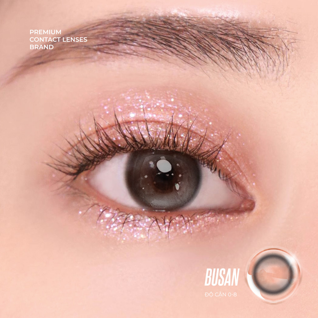 Lens Xám An.gel Ey.es BUSAN Có Độ Cận, Kính Áp Tròng Cao Cấp Hiệu Ứng Loang Màu Như Mắt Ướt, Lens Filter Hottrend