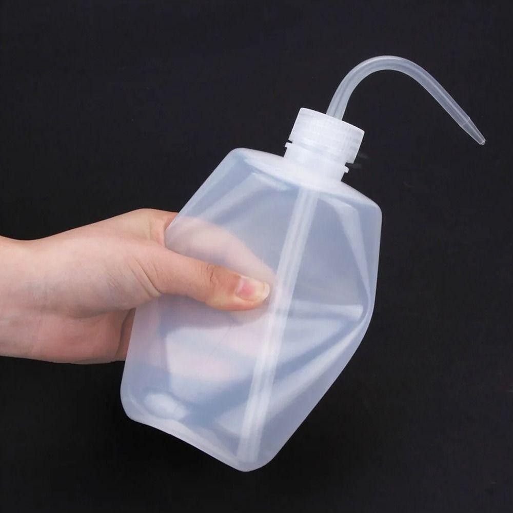 UMISTY 1 Chai Đo Phòng Thí Nghiệm, Chai Rửa Đo Màu Trắng, Giặt Nhựa Sạch 250 / 500 / 1000ml Chai Bóp Hình Xăm Đồ Trang Điểm