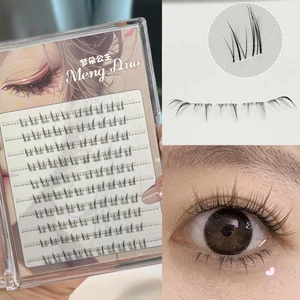 IOIIK Lông mi phân đoạn dưới màu đen Khối lượng cao cấp Lông mi dài dưới Lông mi giả
