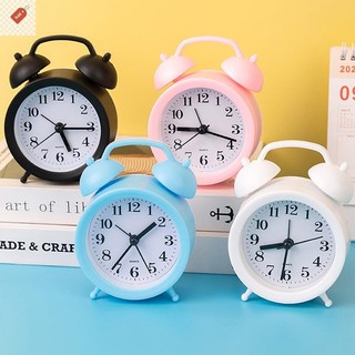 ALIK 1PC Trang Trí Nhà Cửa Đồng Hồ Báo Thức Nhỏ Sáng Tạo Tròn Đồng Hồ Báo Thức Di Động Để Bàn Đồ Trang Trí VN