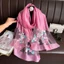 Khăn lụa sang trọng ZENZON, Khăn choàng Hijab thêu hoa cho nữ, Thời trang quấn lớn mềm mỏng sáng bóng Khăn ren nữ
