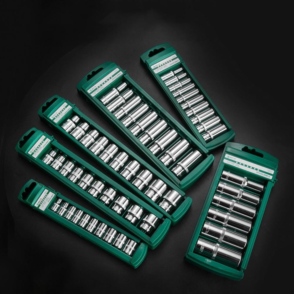 Hộp đựng cờ lê CATIYAHA, Hộp đựng cờ lê bằng nhựa 1 / 4 "3 / 8" 1 / 2 ", Dụng cụ lưu trữ ổ cắm màu xanh lá cây đa chức năng ABS Bits ổ cắm lục giác