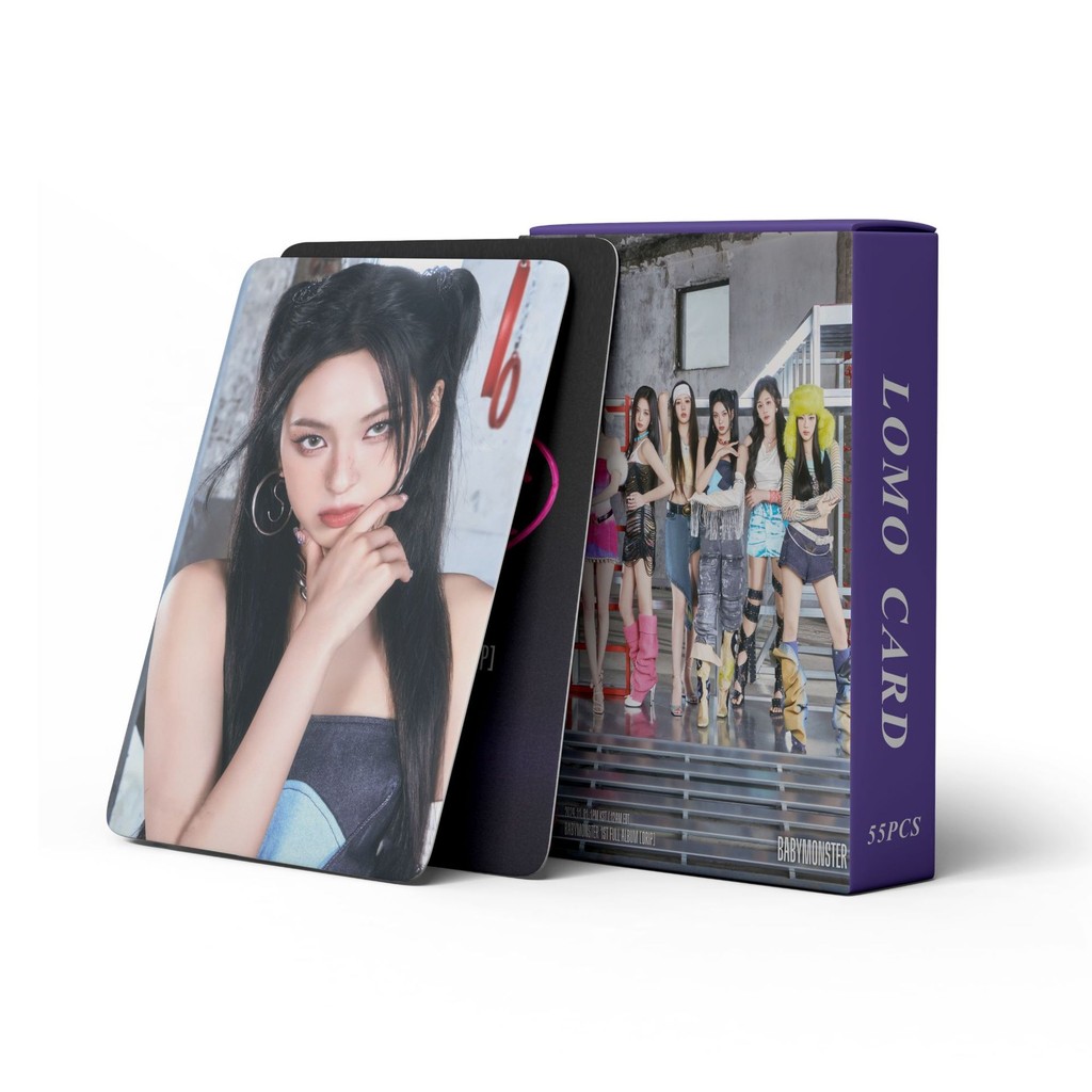 50-124 chiếc BM DRIP Thẻ Lomo ba chiều như thế BABYMONS7ER Photocards MONSTIEZ AHYEON ASA CHIQUITA PHARITA RAMI RORA RUKA Bưu thiếp Laser YM