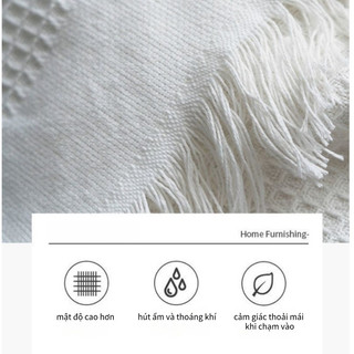 Khăn phủ sofa,Tấm trải ghế sofa cotton dệt 3D phong cách bắc Âu,Màu Sắc Đơn,Vải đàn hồi chống bụi chống trơn trượt