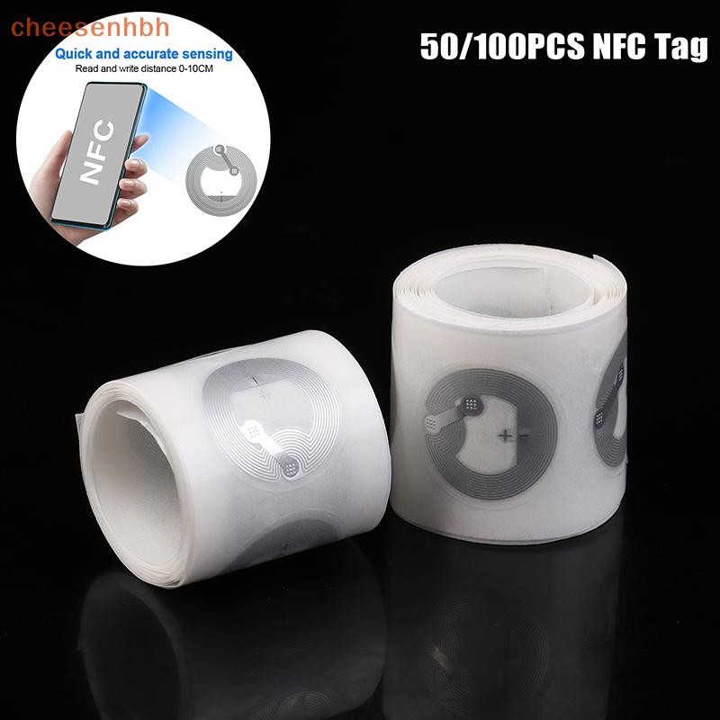 Cheehbh 50 / 100 Chiếc Thẻ NFC Nfc215 Chip Nhãn Dán Nhãn RFID Nhãn Điện Tử Dán Để Kiểm Soát Truy Cập Chìa Khóa Thông Minh Có Thể Viết Lại VN