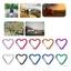 Giữ Hình Trái Tim Móc Khóa Kẹp Hợp Kim Nhôm Carabiner Kẹp Lò Xo Snap Móc Giá Đỡ