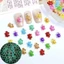 BRABRAA 100 Chiếc Động Vật Nhựa Mini, Rùa Dạ Quang Phát Sáng Tự Làm, Hoạt Hình Dopamine Màu Mini Rùa Móng Tay Quyến Rũ Trang Trí Sân Vườn Cổ Tích