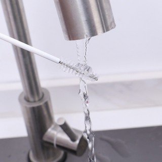 Bộ bàn chải làm sạch ống hút uống nước bằng thép không gỉ xoắn ốc - Bàn chải làm sạch ống có thể tái sử dụng bằng Nylon cho chai cốc cho bé