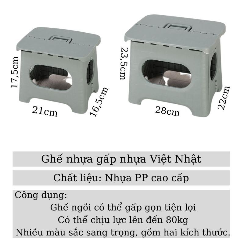 Ghế Gấp Gọn Hokori Nhựa Việt Nhật Mẫu Mới Tiết Kiệm Không Gian