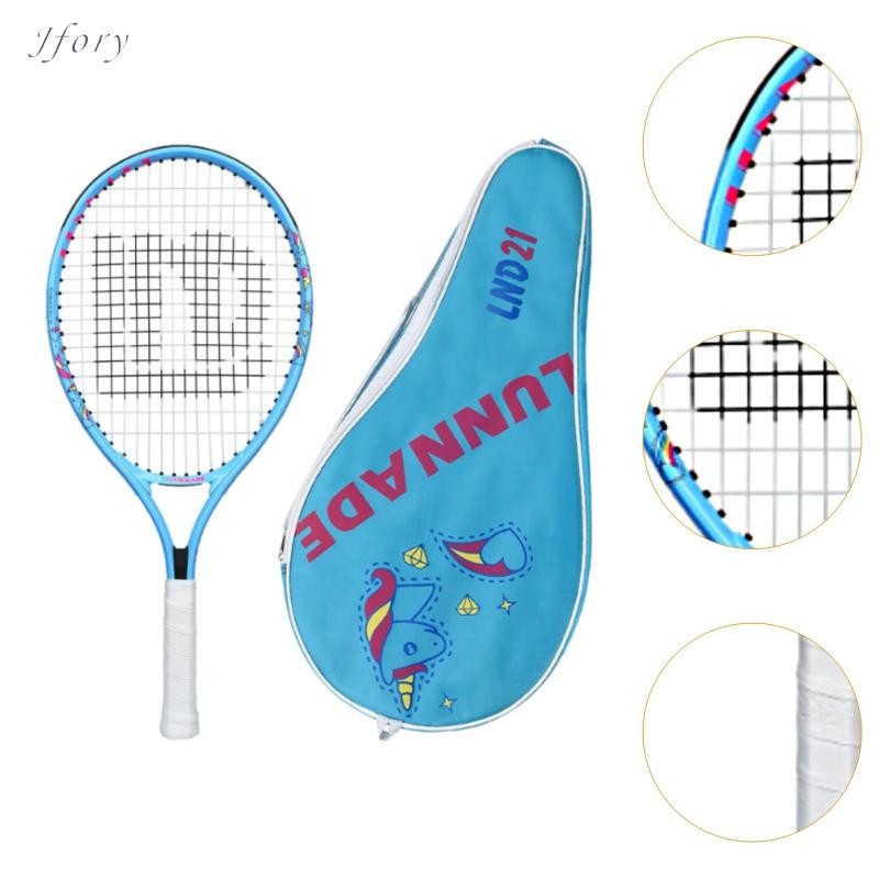 Jfory Trẻ Em Tennis Vợt Tennis Tay Cầm Chống Trơn Trượt Cho Người Mới Bắt Đầu Khung Sợi Carbon Chống Sốc Có Túi Để Thực Hành Sân Vườn