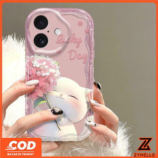 Tương thích với OPPO Reno 13F 5G Reno 13 Pro Reno12 F 5G Reno 12 Reno11 F Reno 11 5G Reno 10 Reno 8T Reno 8Z Reno 7Z Reno8 Reno7 Reno6, Ốp điện thoại TPU chống sốc hình mèo Hydrangea
