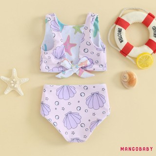 Mg-kids Girl Hai Mảnh Đồ Bơi Vỏ Mùa Hè / In Hoa Thắt Nút Tankini Và Quần Short Co Giãn Bộ Đồ Tắm Bikini