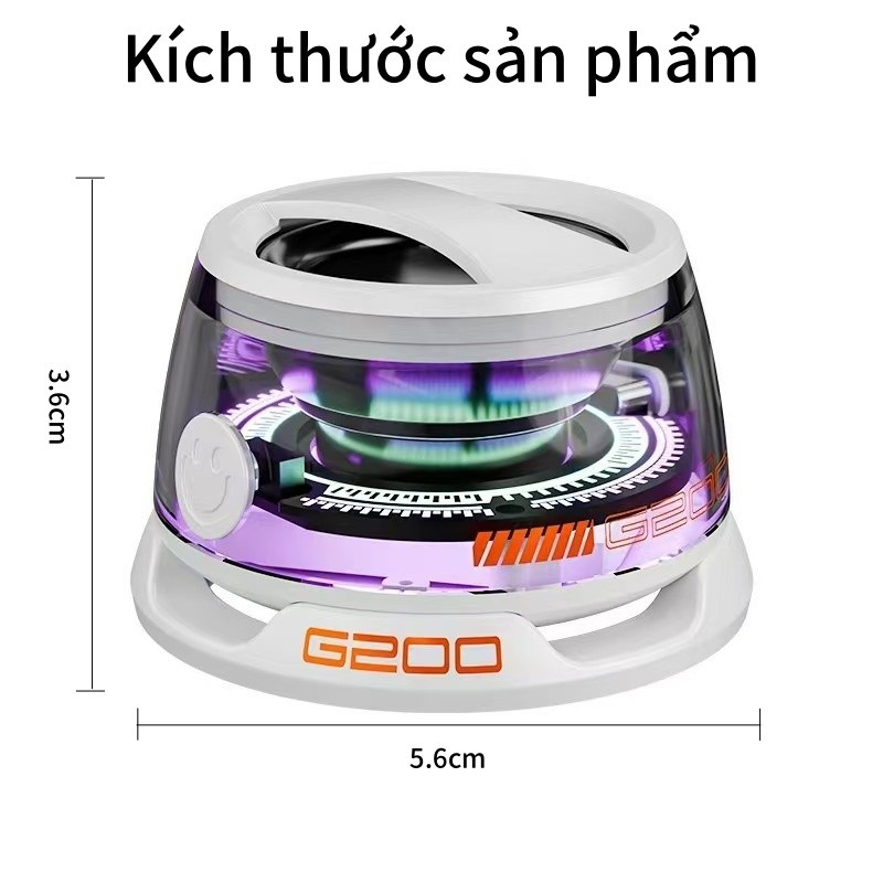 Loa Bluetooth tích hợp nam châm M2,Ngoại hình xuyên thấu kết hợp LED RGB,Mát mẻ và đầy màu sắc